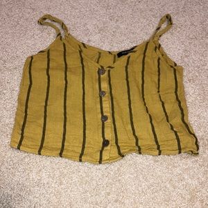Mustard yellow crop top